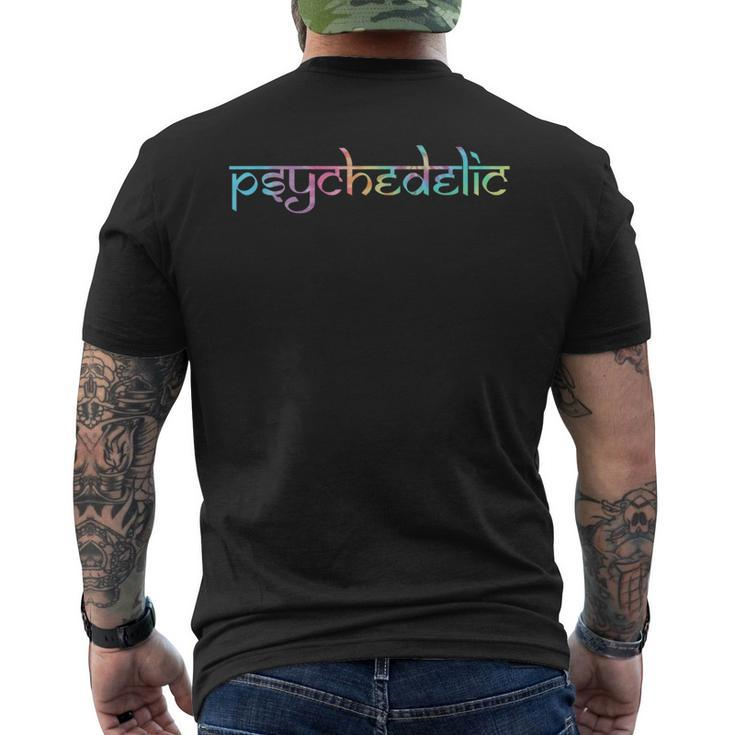 Psychedelic Sanskrit Tie Dye Men's T-shirt Back Print