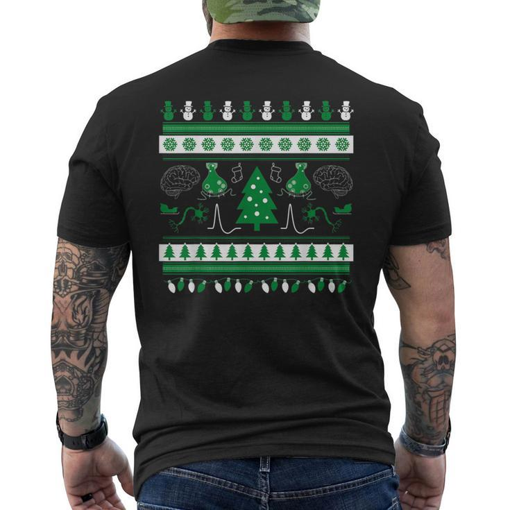Psychology Ugly Christmas Sweater Brain Neurotransmitter Men's T-shirt Back Print