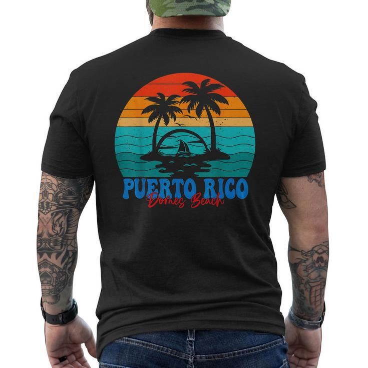 Puerto Rico Souvenir Domes Beach Summer Vacation Trip  Mens Back Print T-shirt
