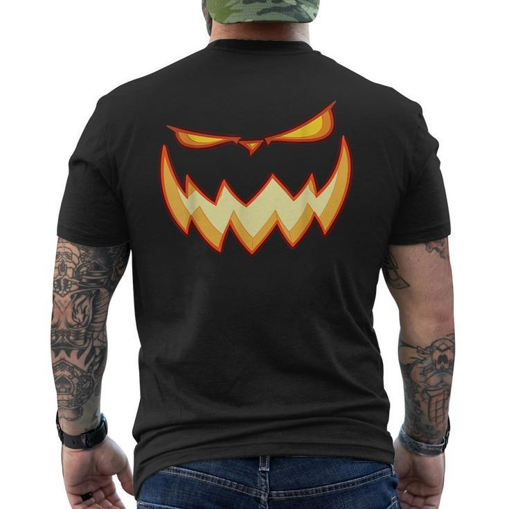 Pumpkin Monster Face Costume  Scary  Adult Kids  Mens Back Print T-shirt