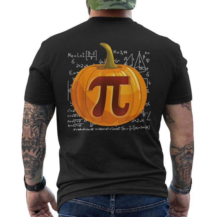 Pumpkin Pie Math Halloween Thanksgiving Pi Day Men's T-shirt Back Print