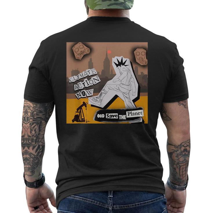 Punk Rock Climate Action Zine For Activist  Men's Crewneck Short Sleeve Back Print T-shirt