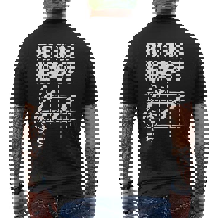 Put On A Happy Face Music Musicians Songwriters Men's T-shirt Back Print