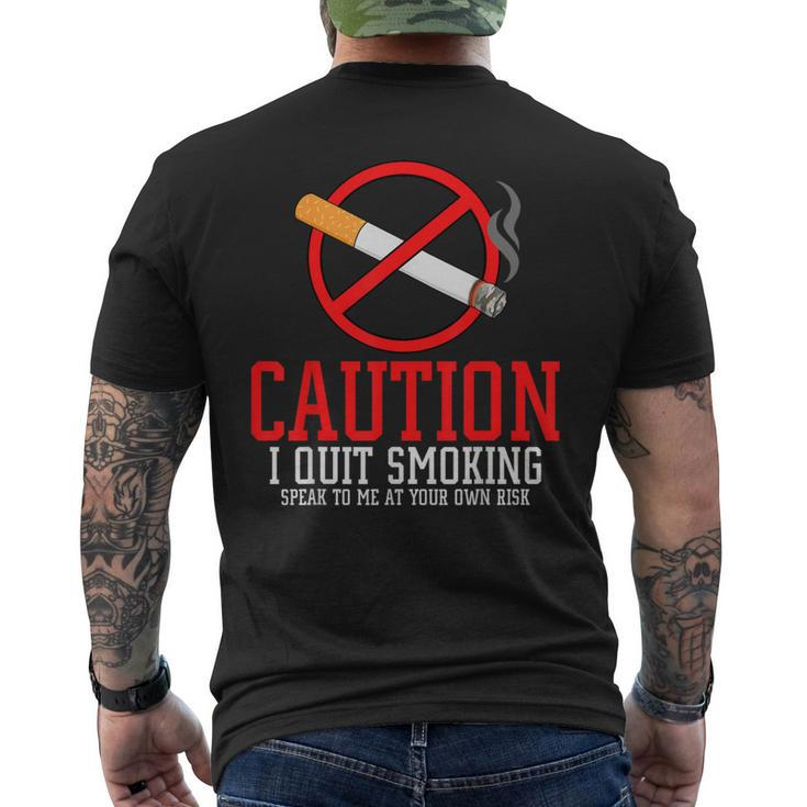 Quit Smoking Stop Smoke Free Men's T-shirt Back Print