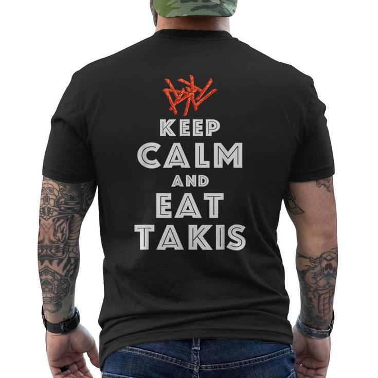 Quote Keep Calm And Eat Takis Funny Foodies Mens Back Print T-shirt