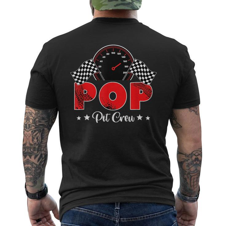 Race Car Racing Family Pop Pit Crew Birthday Party Gift Racing Funny Gifts Mens Back Print T-shirt