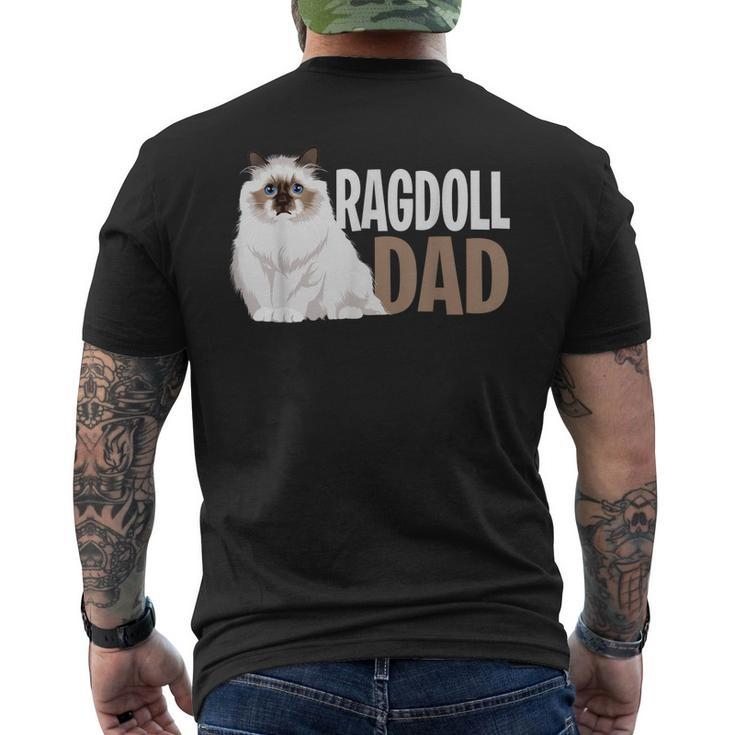 Ragdoll Cat Dad Cat Owner Lovers Men's Back Print T-shirt