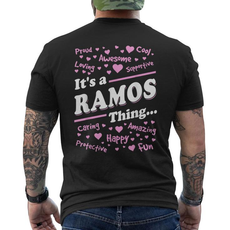 Ramos Surname Last Name Family Its A Ramos Thing Funny Last Name Designs Funny Gifts Mens Back Print T-shirt