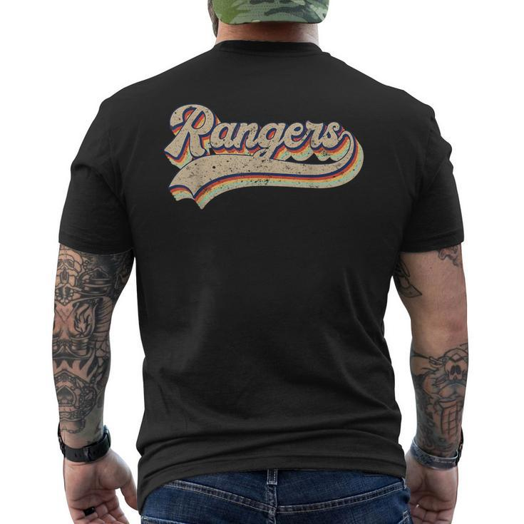 Rangers Name Vintage Retro Baseball Lovers Baseball Fans Men's T-shirt Back Print