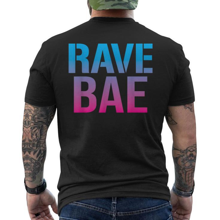 Rave Bae Raver Quote Trippy Edm Music Festival Men's T-shirt Back Print