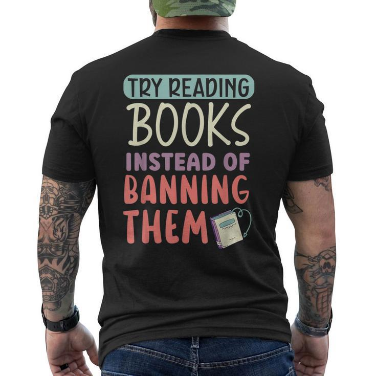 Read Banned Books Bookworm Book Lover Bibliophile Mens Back Print T-shirt