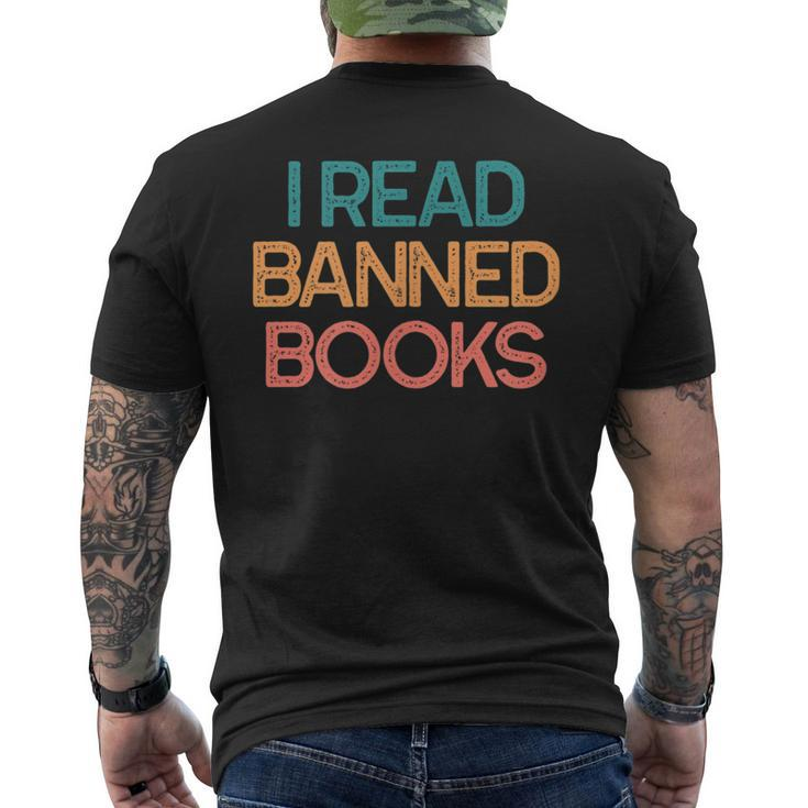 I Read Banned Books Bookworm Men's Back Print T-shirt