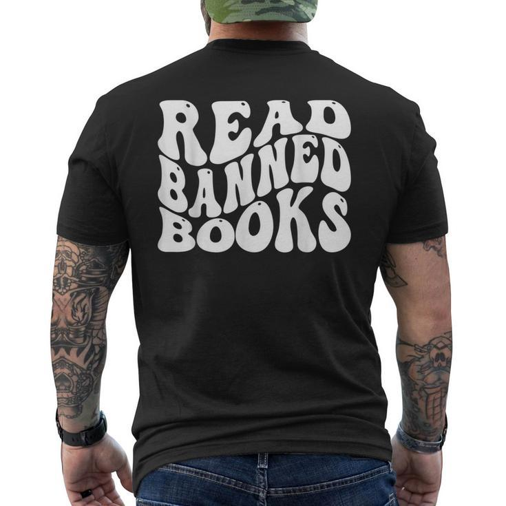 Read Banned Books Reading Librarian Reading Funny Designs Funny Gifts Mens Back Print T-shirt