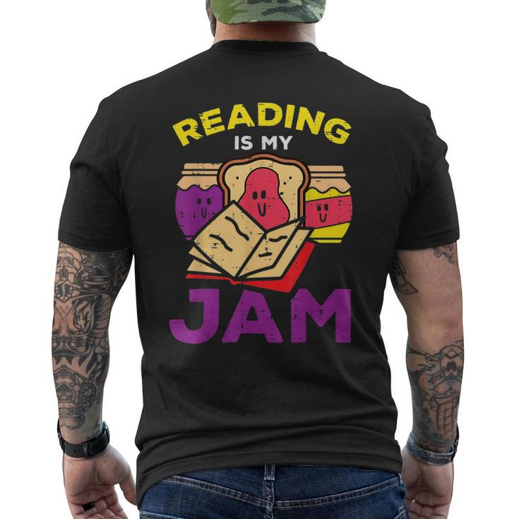 Reading Book Jam Toast Funny Food Pun Bookworm Librarian Reading Funny Designs Funny Gifts Mens Back Print T-shirt