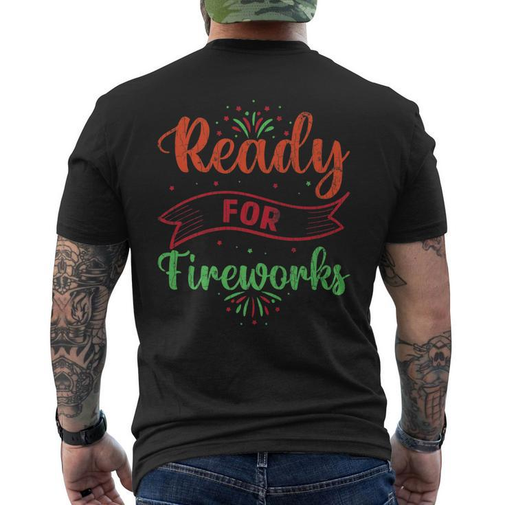Ready For Fireworks Funny 4Th Of July Firework Graphic   Mens Back Print T-shirt