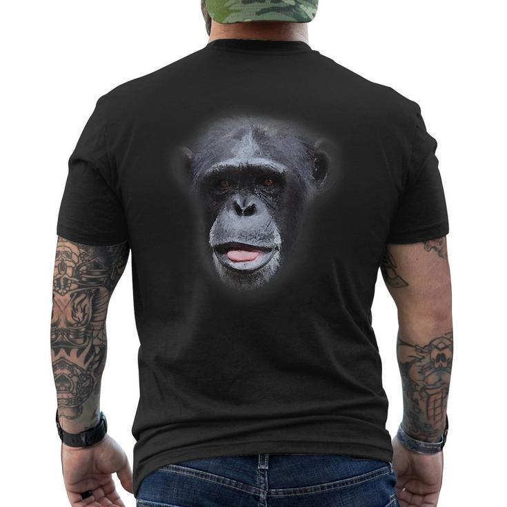 Realistic Monkey Face Costume Cool Easy Halloween Gift  Mens Back Print T-shirt