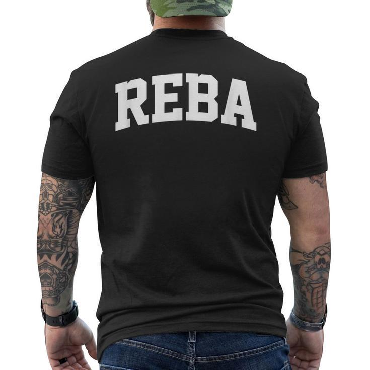 Reba Name Last Family First College Arch Men's Back Print T-shirt