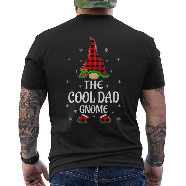 Red Buffalo Plaid Matching The Cool Dad Gnome Christmas Men's Back Print T-shirt