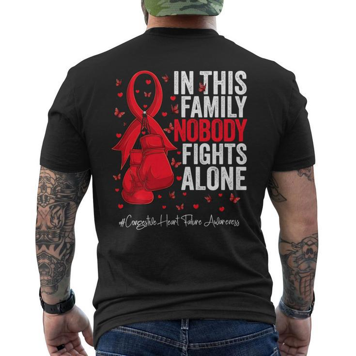 Red Ribbon Survivor Congestive Heart Failure Awareness Men's T-shirt Back Print