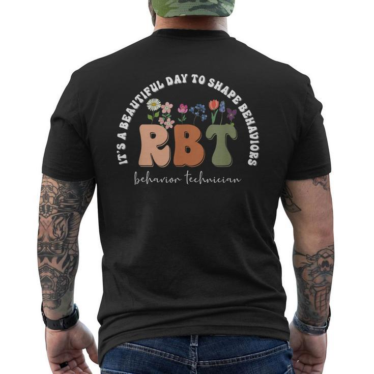 Registered Behavior Technician Rbt Behavior Therapist Aba Men's T-shirt Back Print