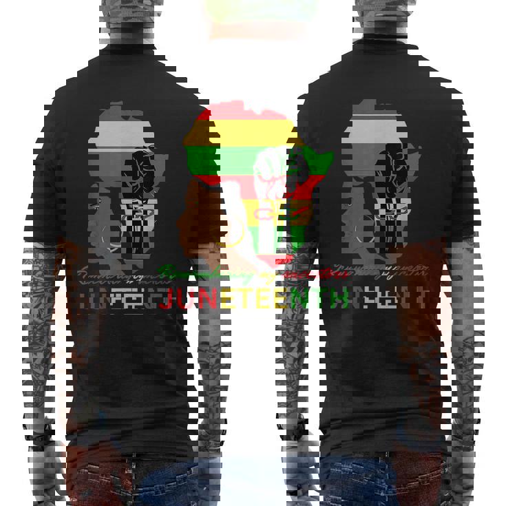 Remembering My Ancestors Junenth Celebration For Black  Mens Back Print T-shirt