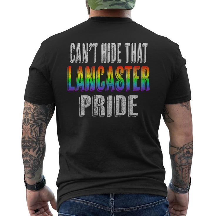 Retro 70S 80S Style Cant Hide That Lancaster Gay Pride   Mens Back Print T-shirt