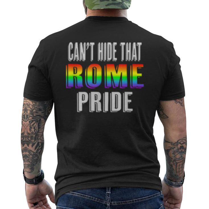 Retro 70S 80S Style Cant Hide That Rome Gay Pride  Mens Back Print T-shirt