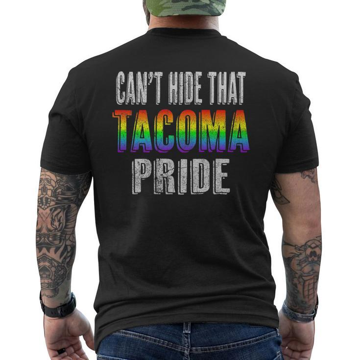 Retro 70S 80S Style Cant Hide That Tacoma Gay Pride   Mens Back Print T-shirt