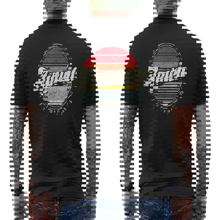 Retro Alamucha Home State Cool 70S Style Sunset Men's T-shirt Back Print