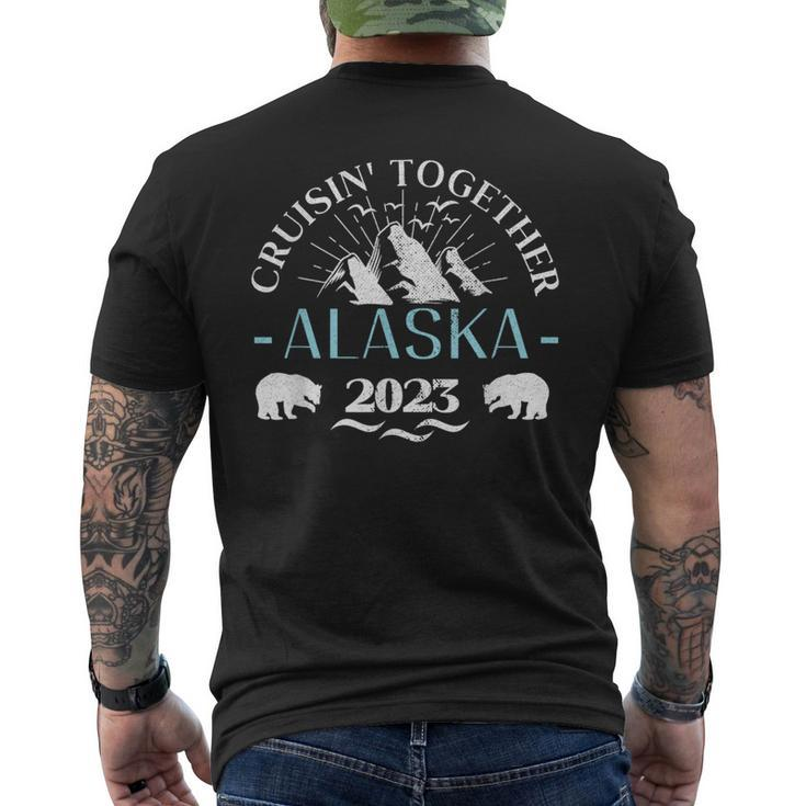Retro Alaska Cruise 2023 Family Cruise 2023 Family Matching Mens Back Print T-shirt