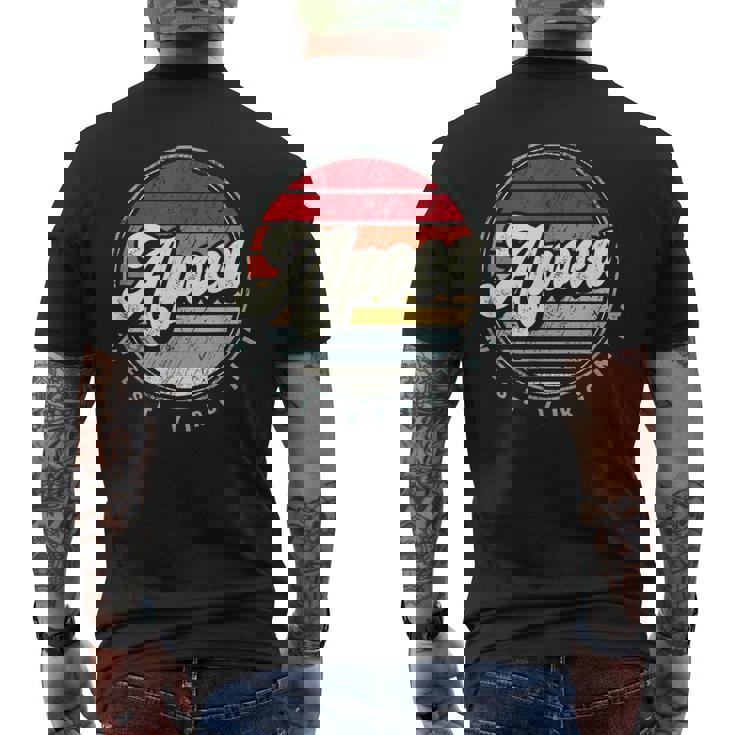 Retro Alpoca Home State Cool 70S Style Sunset Men's T-shirt Back Print