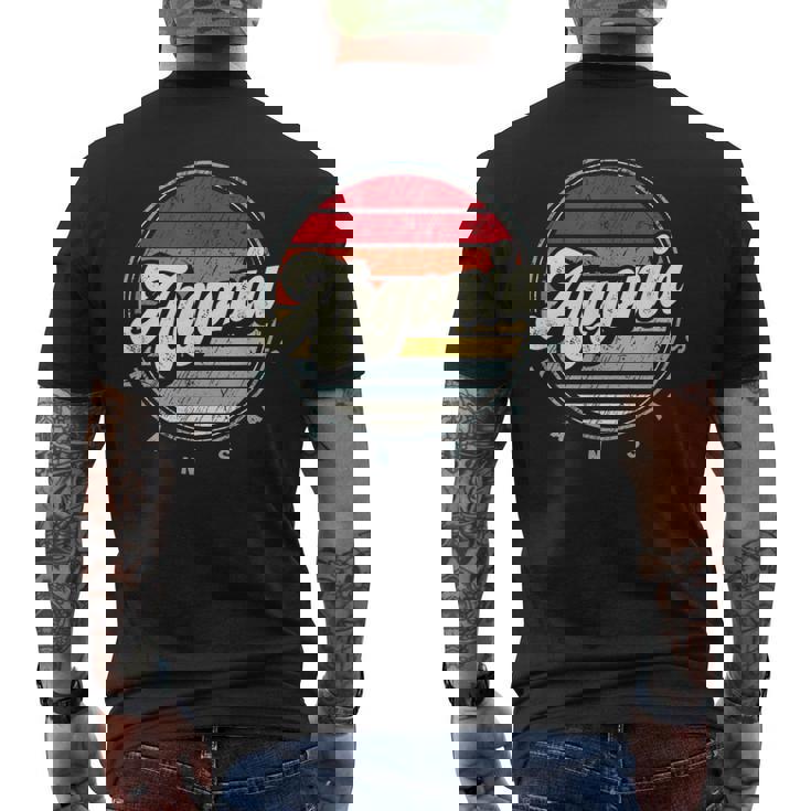 Retro Argonia Home State Cool 70S Style Sunset Men's T-shirt Back Print