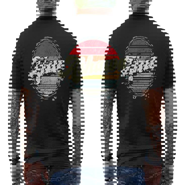 Retro Ashawa Home State Cool 70S Style Sunset Men's T-shirt Back Print