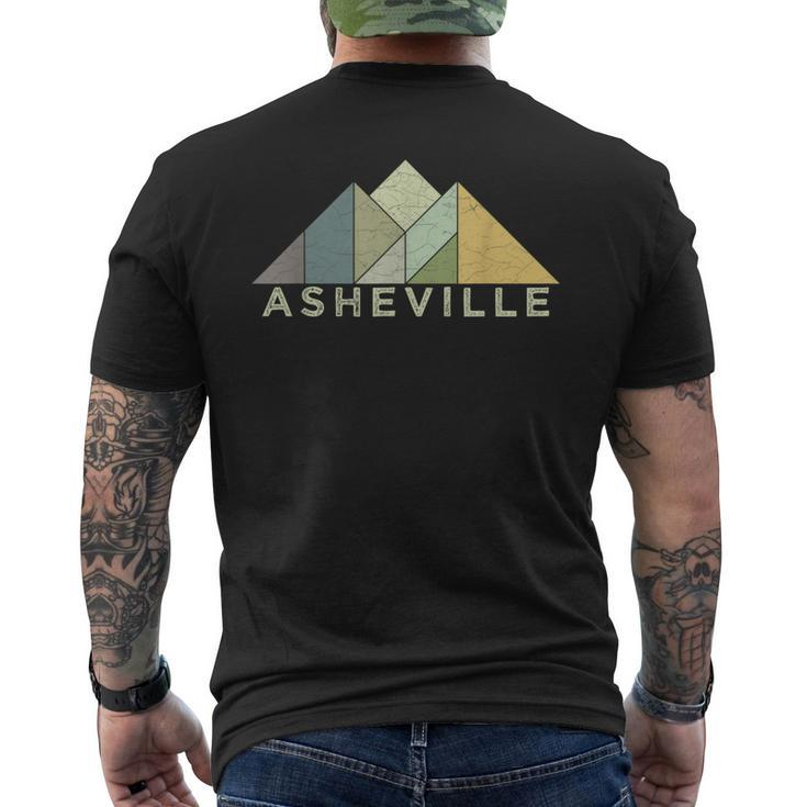 Retro Asheville Nc Vintage Mountains Men's T-shirt Back Print