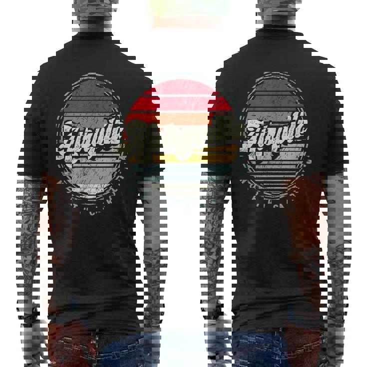 Retro Autryville Home State Cool 70S Style Sunset Men's T-shirt Back Print