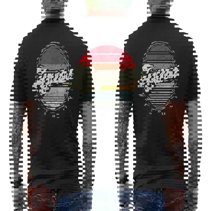 Retro Auxvasse Home State Cool 70S Style Sunset Men's T-shirt Back Print