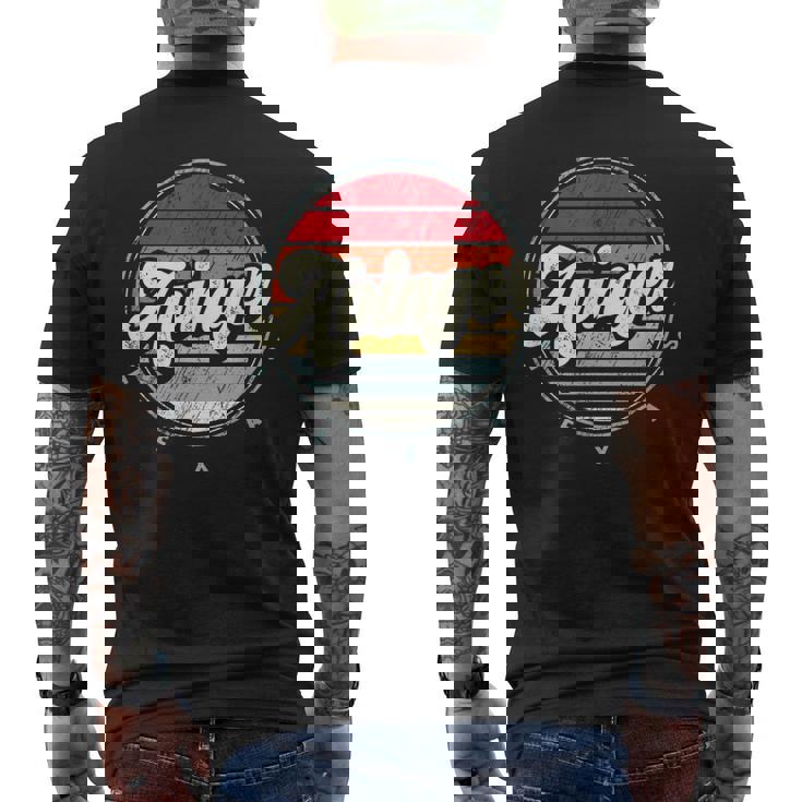 Retro Avinger Home State Cool 70S Style Sunset Men's T-shirt Back Print