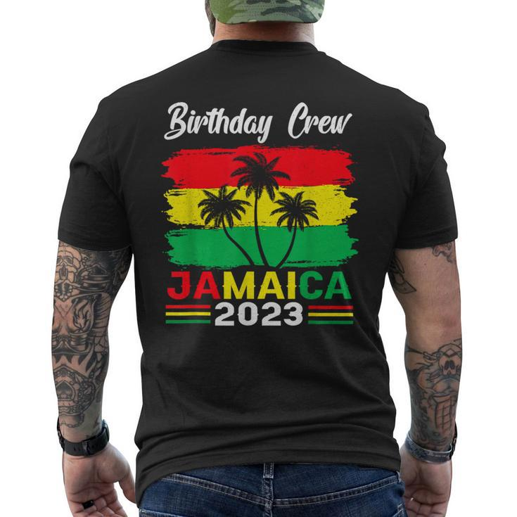 Retro Birthday Crew Jamaica 2023 Party Vacation Matching  Mens Back Print T-shirt