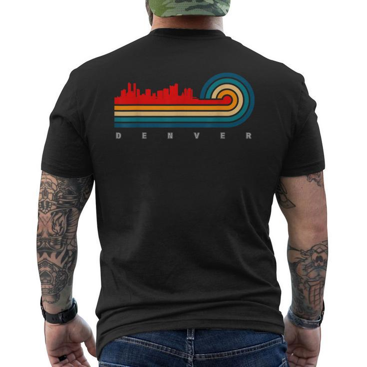 Retro City Of Denver Colorado Mens Back Print T-shirt