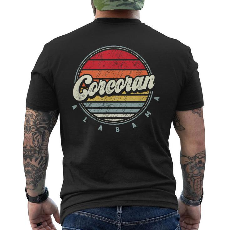 Retro Corcoran Home State Cool 70S Style Sunset Men's T-shirt Back Print