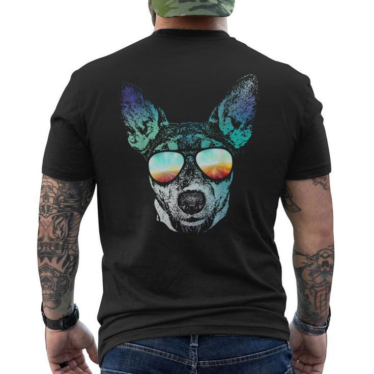 Retro Disco Dog Teddy Roosevelt Terrier Men's T-shirt Back Print