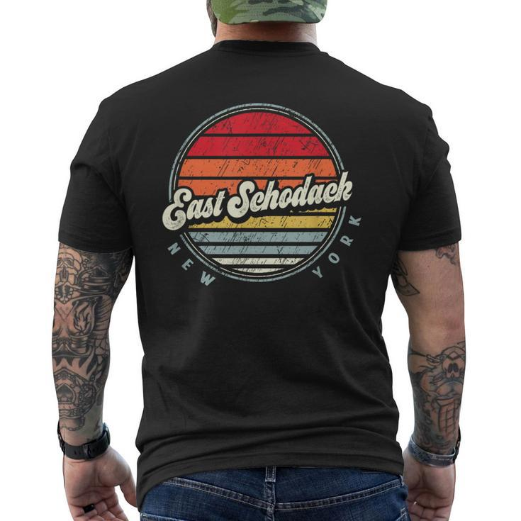 Retro East Schodack Home State Cool 70S Style Sunset Men's T-shirt Back Print