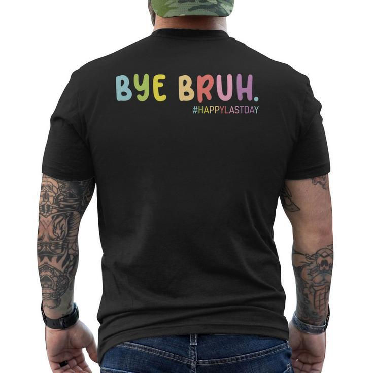 Retro End Of School Year Happy Last Day Summer Bruh We Out Men's Back Print T-shirt