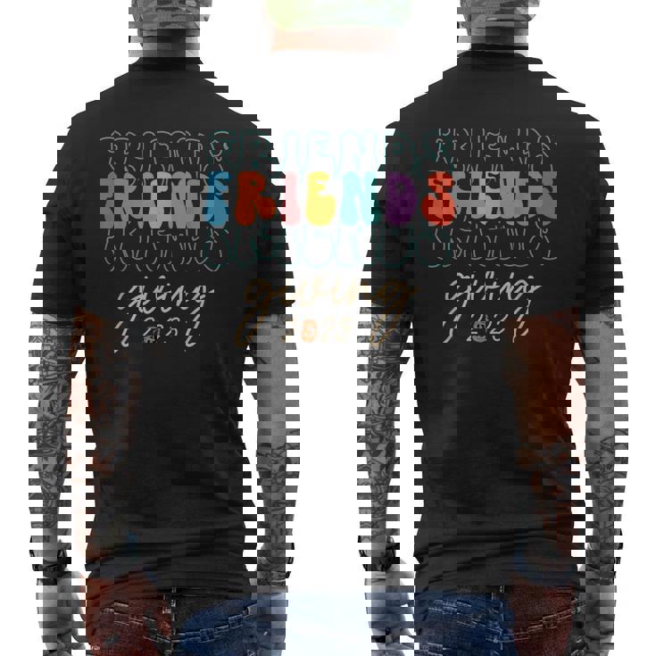 Retro Friends Giving 2023 Thanksgiving Friendsgiving Men's T-shirt Back Print