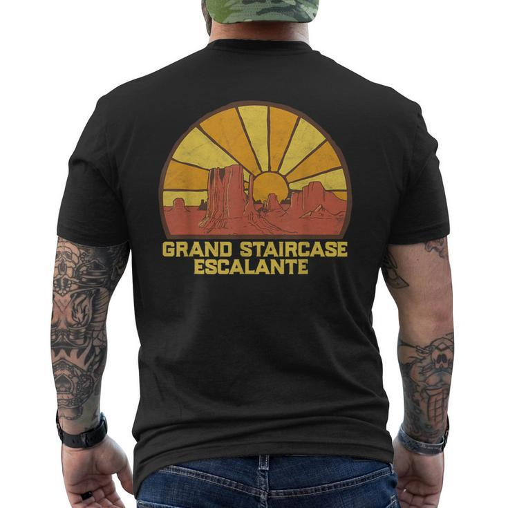 Retro Grand Staircase Escalante Sun Vintage Graphic Men's T-shirt Back Print