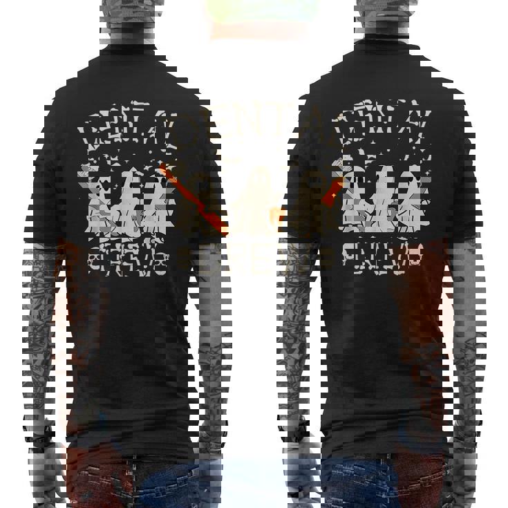 Retro Halloween Dental Crew Boo Th Dentist Hygiene Men's T-shirt Back Print