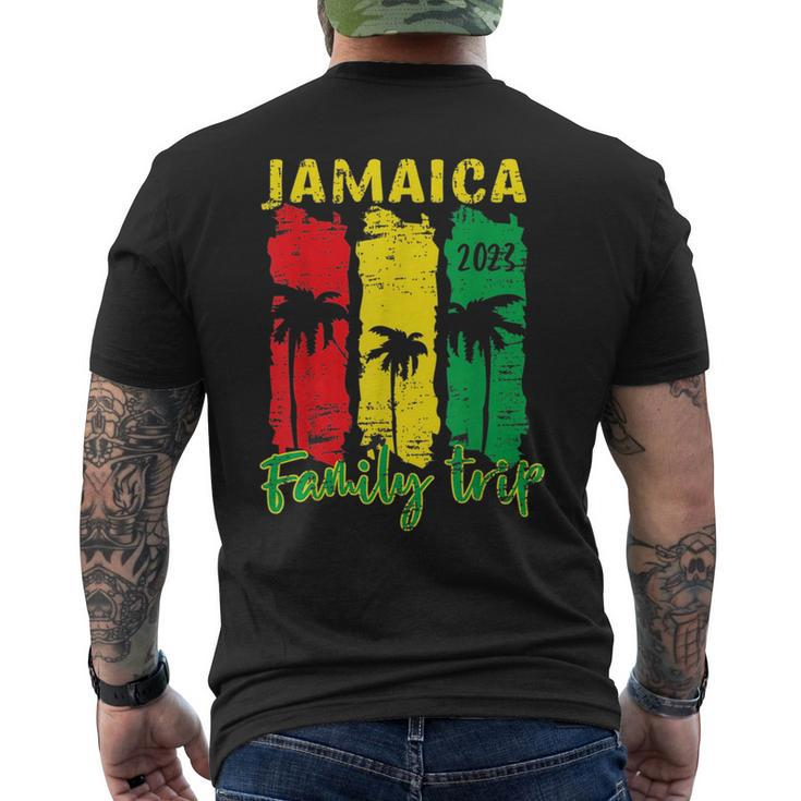 Retro Jamaica Family Vacation 2023 Jamaican Holiday Trip Mens Back Print T-shirt