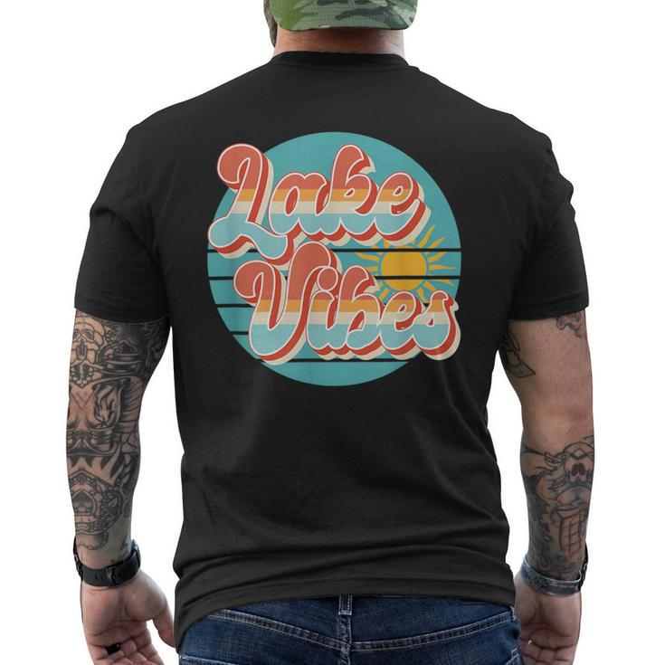 Retro Lake Vibes Summer  Mens Back Print T-shirt