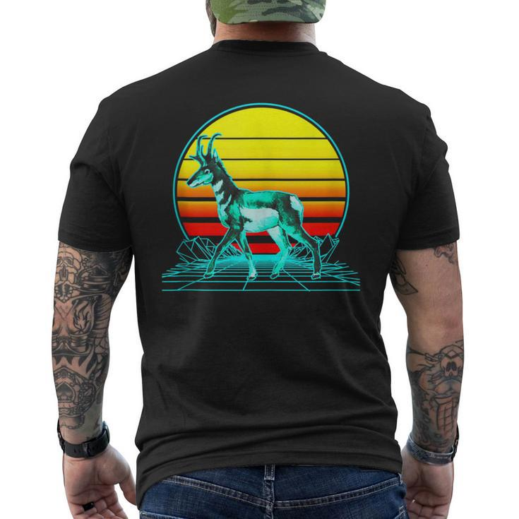 Retro Pronghorn Vaporwave Men's T-shirt Back Print