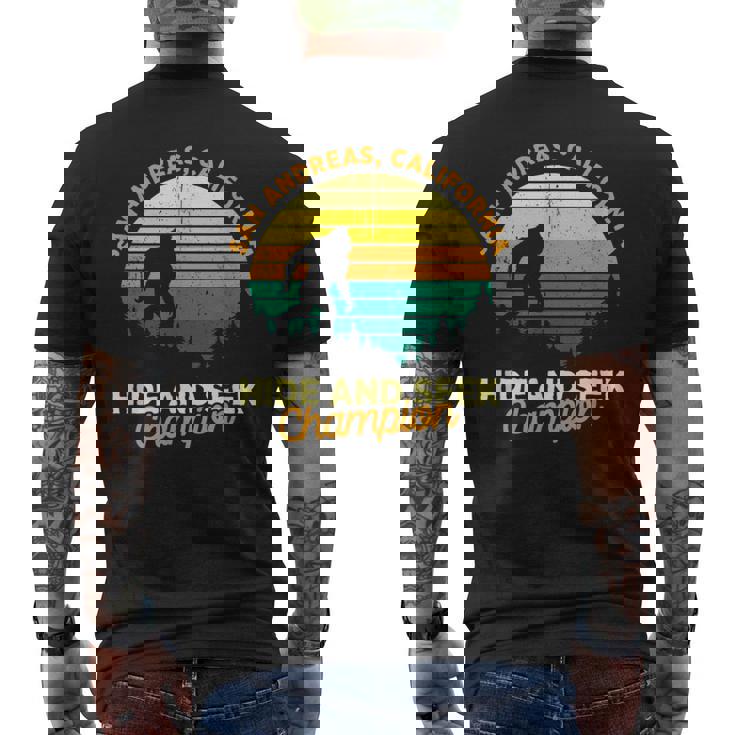 Retro San Andreas California Big Foot Souvenir Men's T-shirt Back Print